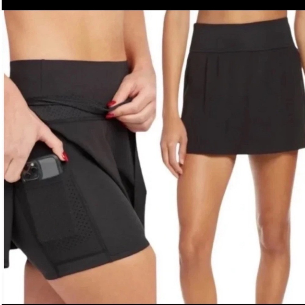 SPANX Black Active Skort with Phone Pocket